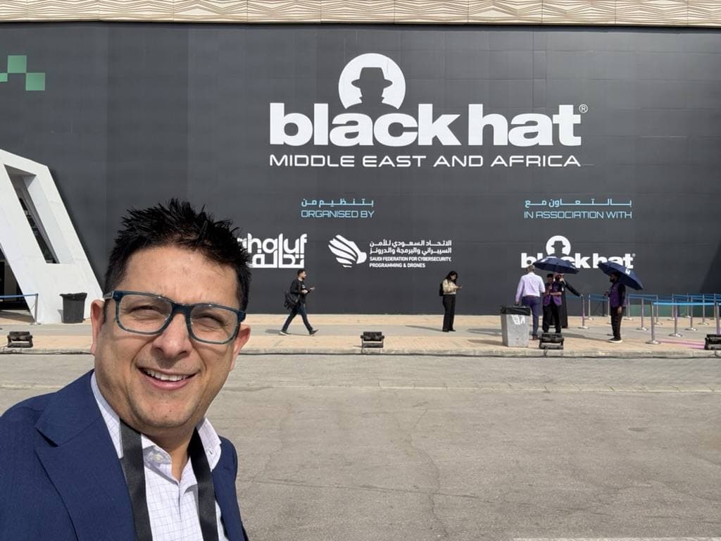 Aruneesh Salhotra outside the Black Hat MEA 2025 venue in Riyadh