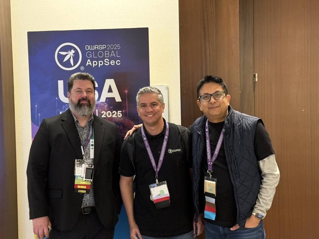 Aruneesh Salhotra with fellow OWASP contributors at Global AppSec USA 2025