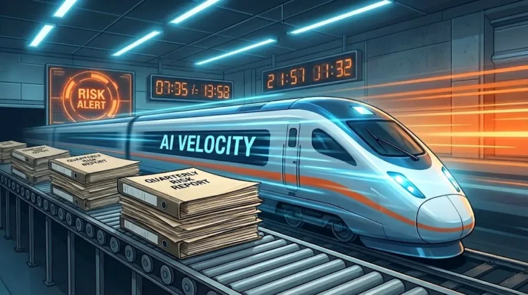 The Velocity of Risk: Why Your Quarterly Board Deck Can’t Keep Up with AI